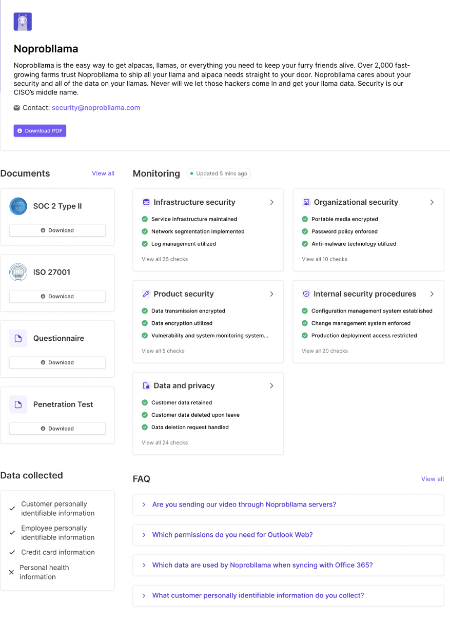 Vanta Trust Center - Infosentry